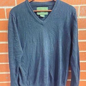 Eddie Bauer Men's Dark Blue V-Neck Sweater